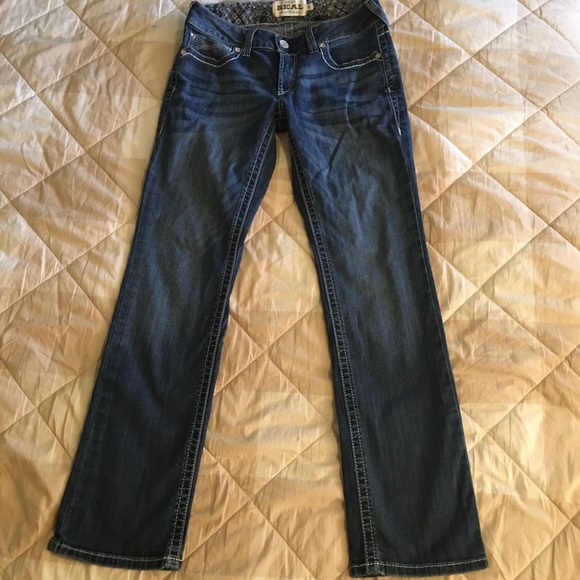 Ariat REAL Denim Straight Leg Women's Blue Jeans Size 30 Regular - Picture 1 of 9